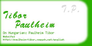 tibor paulheim business card